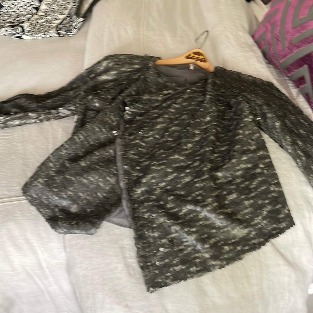 Free people grey sequined jacket
